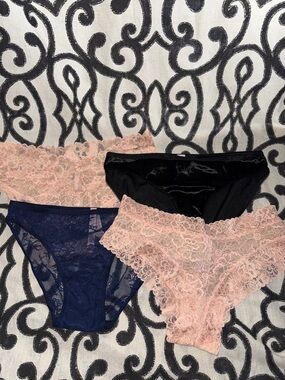4 Styles NWT Medium Victoria's Secret Panties Lace, Satin, & Velvet Panty Set